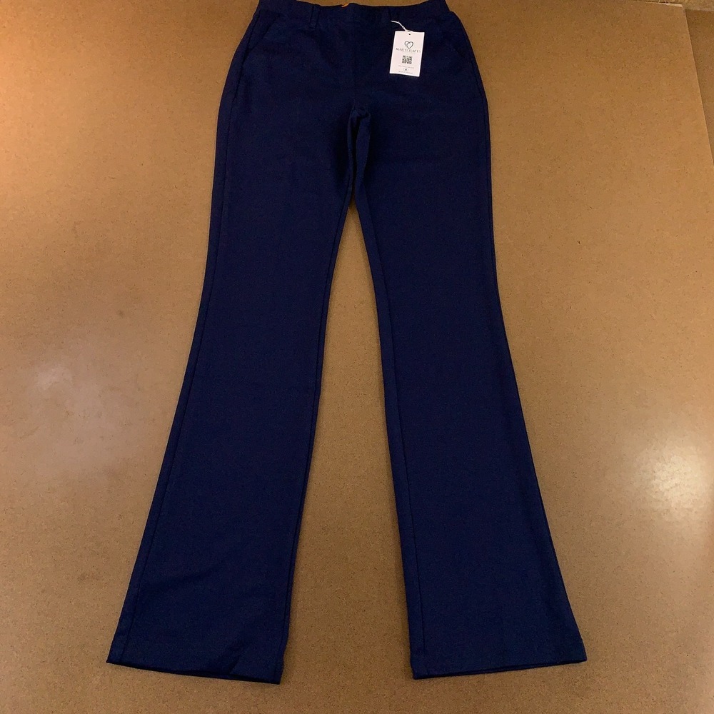 Mary Crafts Womens Size 4 Navy Blue Pocketed Flat Front Dress Pants NWT